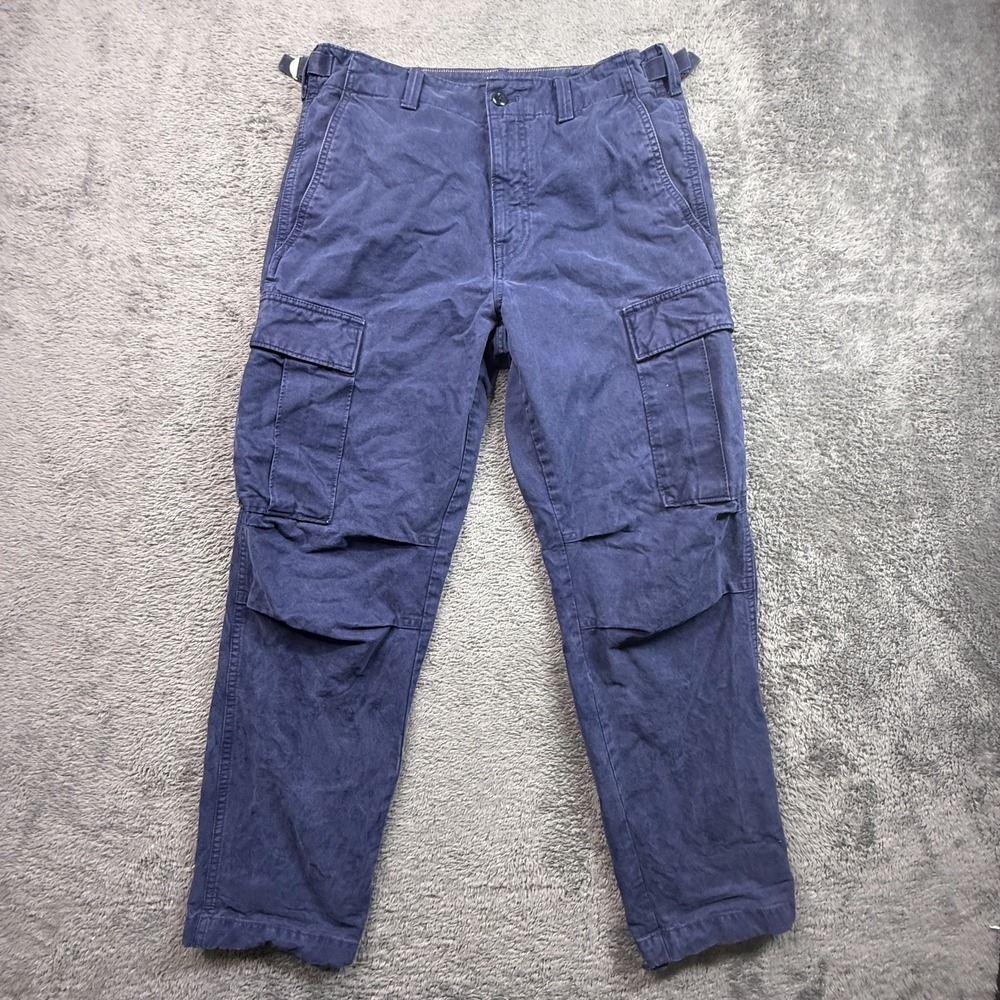 Banana Republic Heritage Cargo Pants Boat Blue Mens 31x29 Heavy Cotton Utility